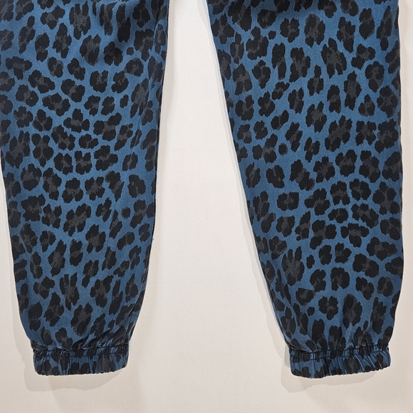 Young Fabulous & Broke Martino Leopard Print Joggers Womens Size XS Blue Black - Picture 7 of 10